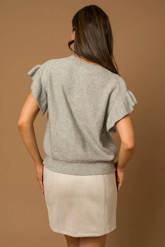Jen Ruffle Sleeve Top