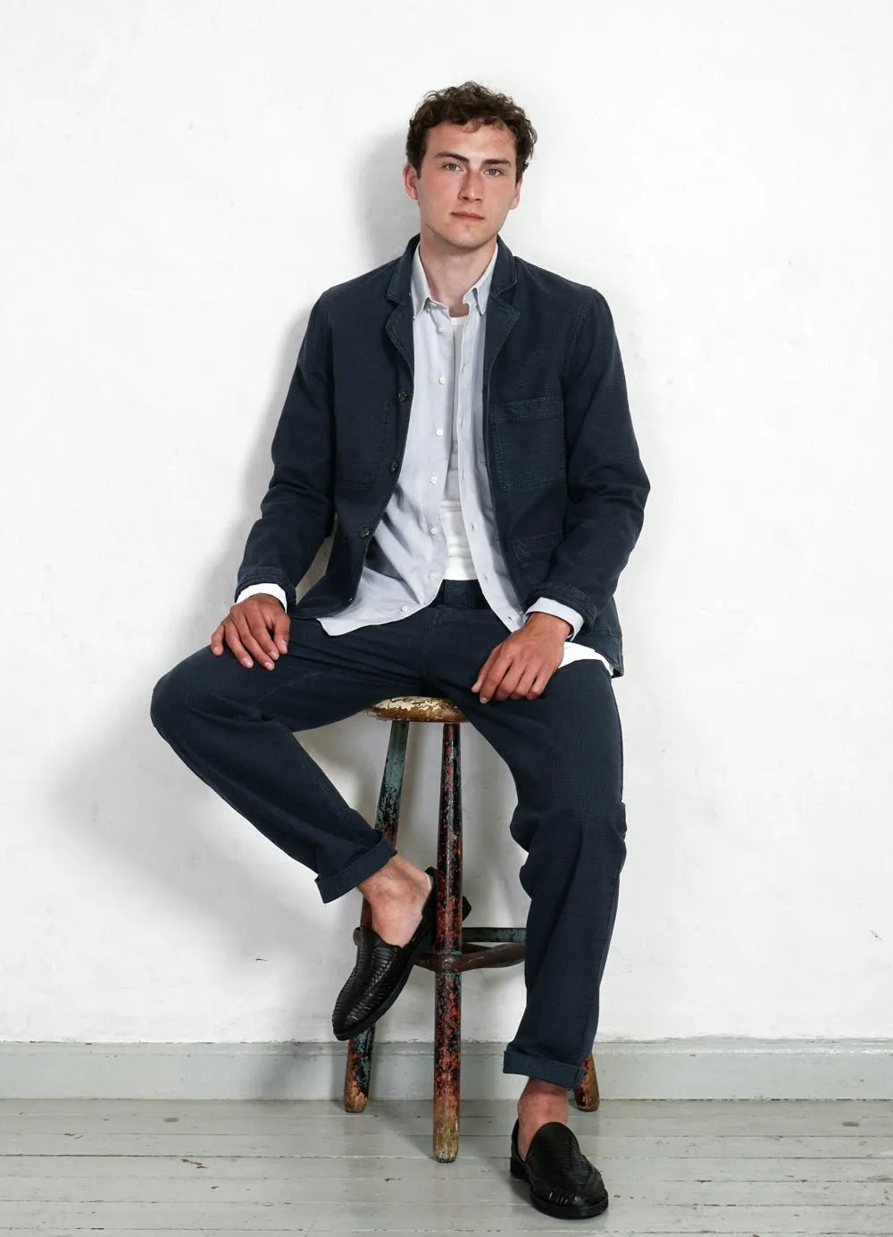 Optimized Title: Mens Wide-Cut Black Navy Work Trousers with Enhanced Fit