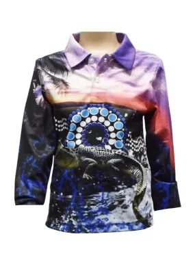 Kids Long Sleeve Fishing Shirts - Mackerel Sky