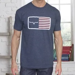 KIMES MENS AMERICAN TRUCKER TEE (NAVY)