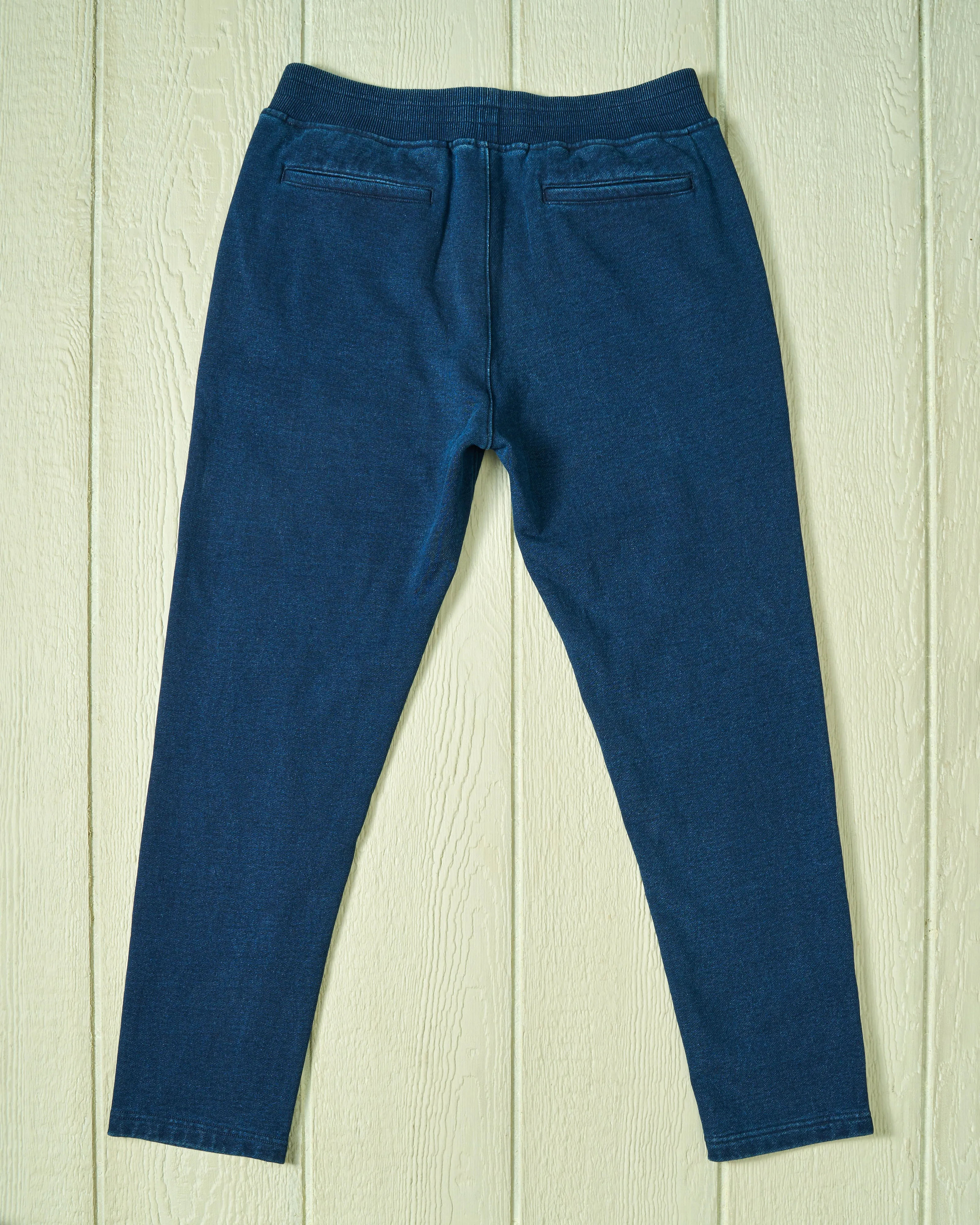 Monterey Pant in Dark Wash Indigo Loopback Terry