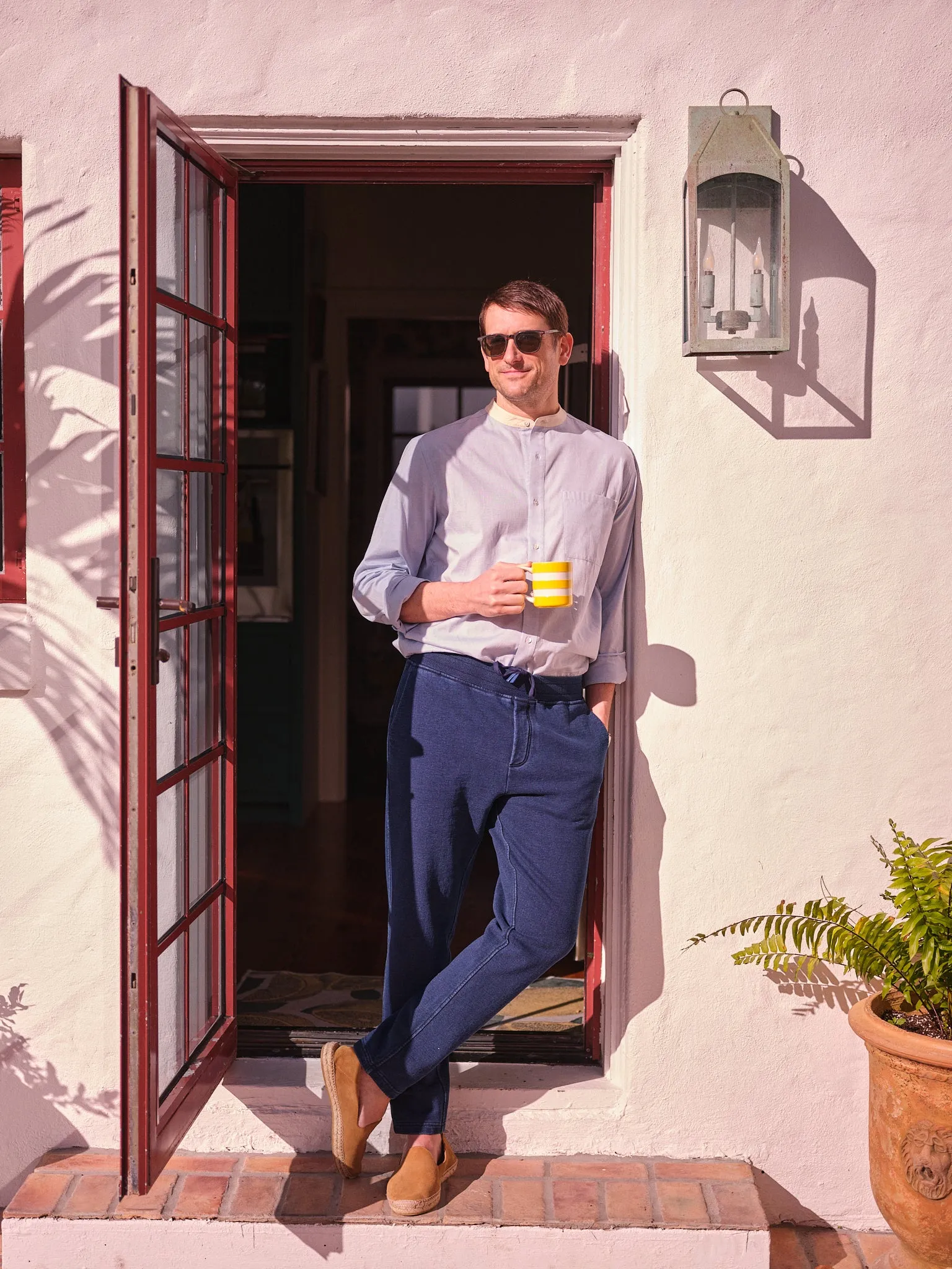 Monterey Pant in Dark Wash Indigo Loopback Terry