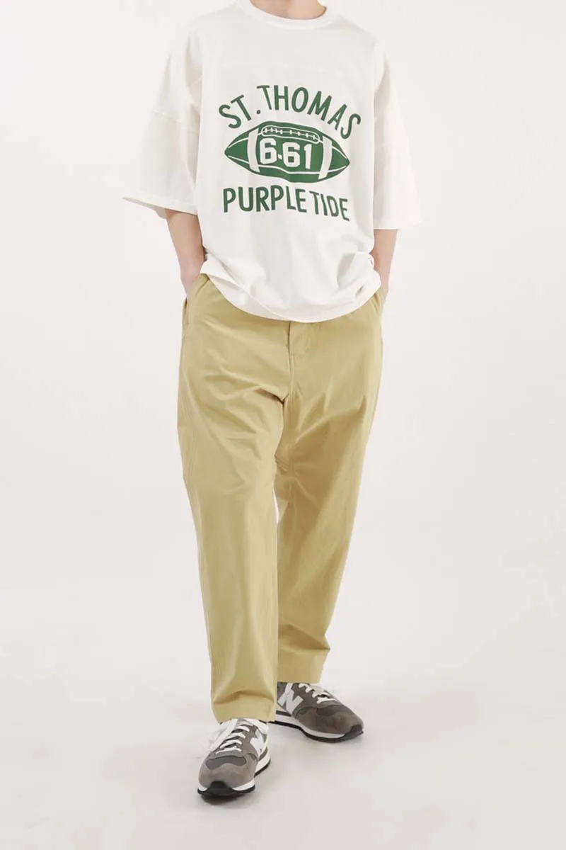 Outstanding & Co. - Shirred Waist Pants - Beige