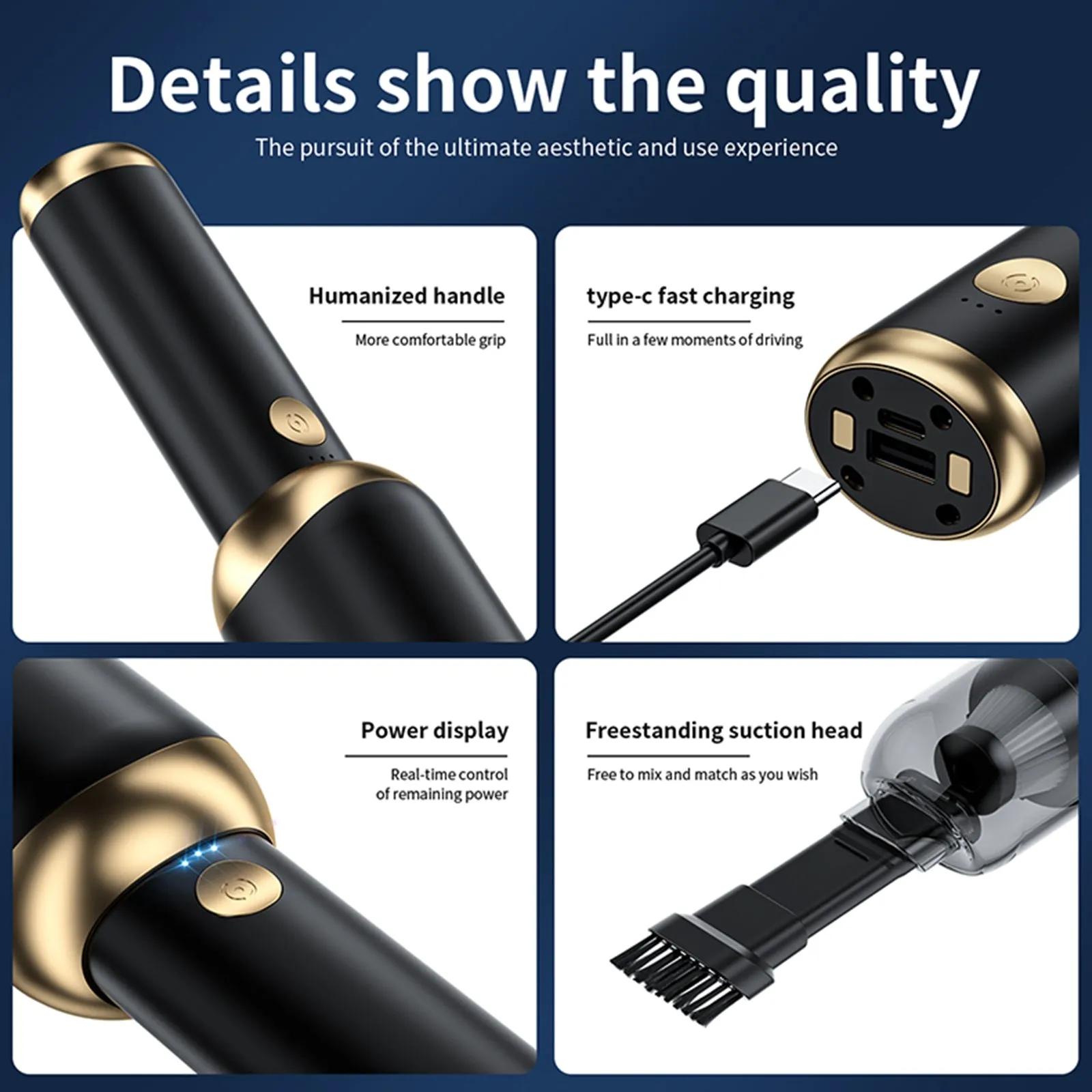 P9 Separate Car Vacuum Cleaner 4000mah Wireless Handheld Mini