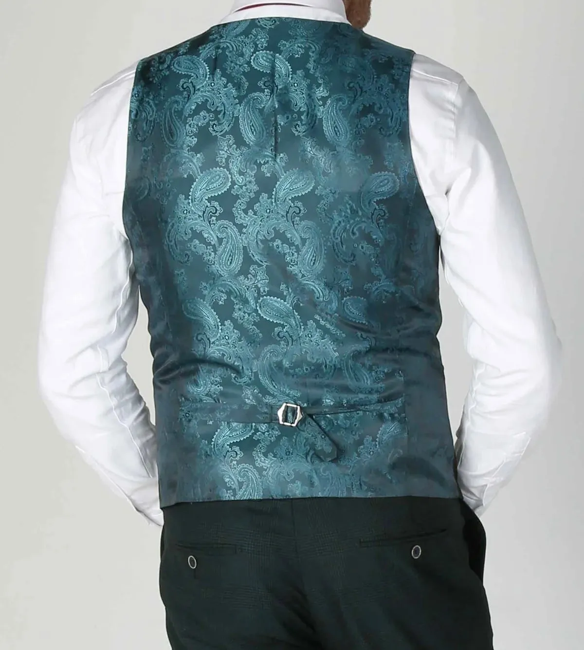 Paul Andrew Check Jasper Green 3Pc Suit