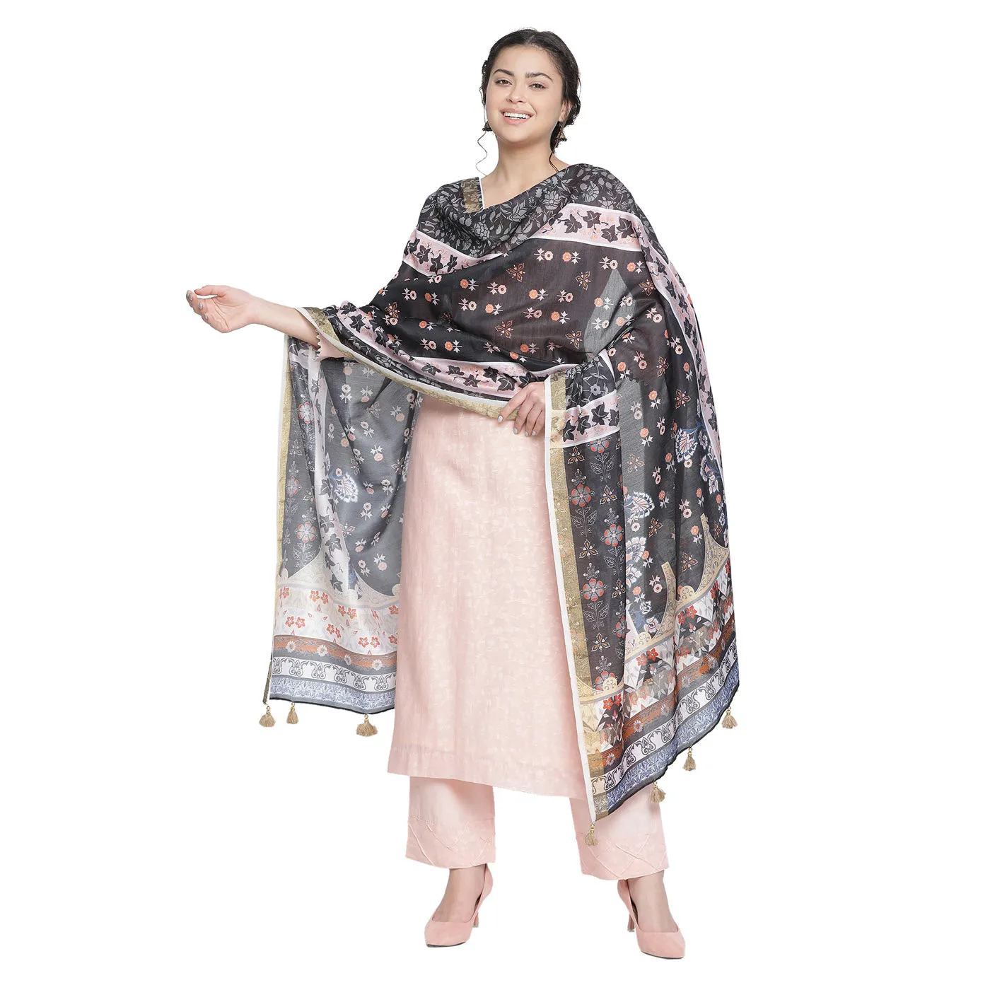 Pink Woven Design Unstitched Suit Co-ords Set
