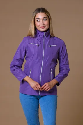 Print Lining Zip Jacket