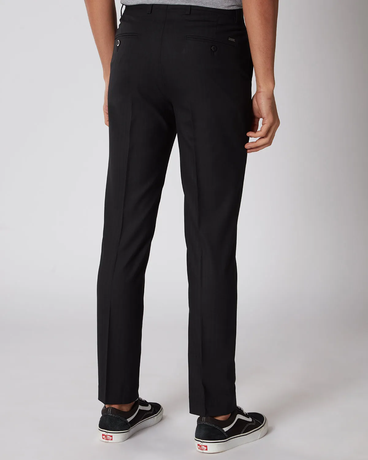 Regent Herringbone Dress Pants - Black