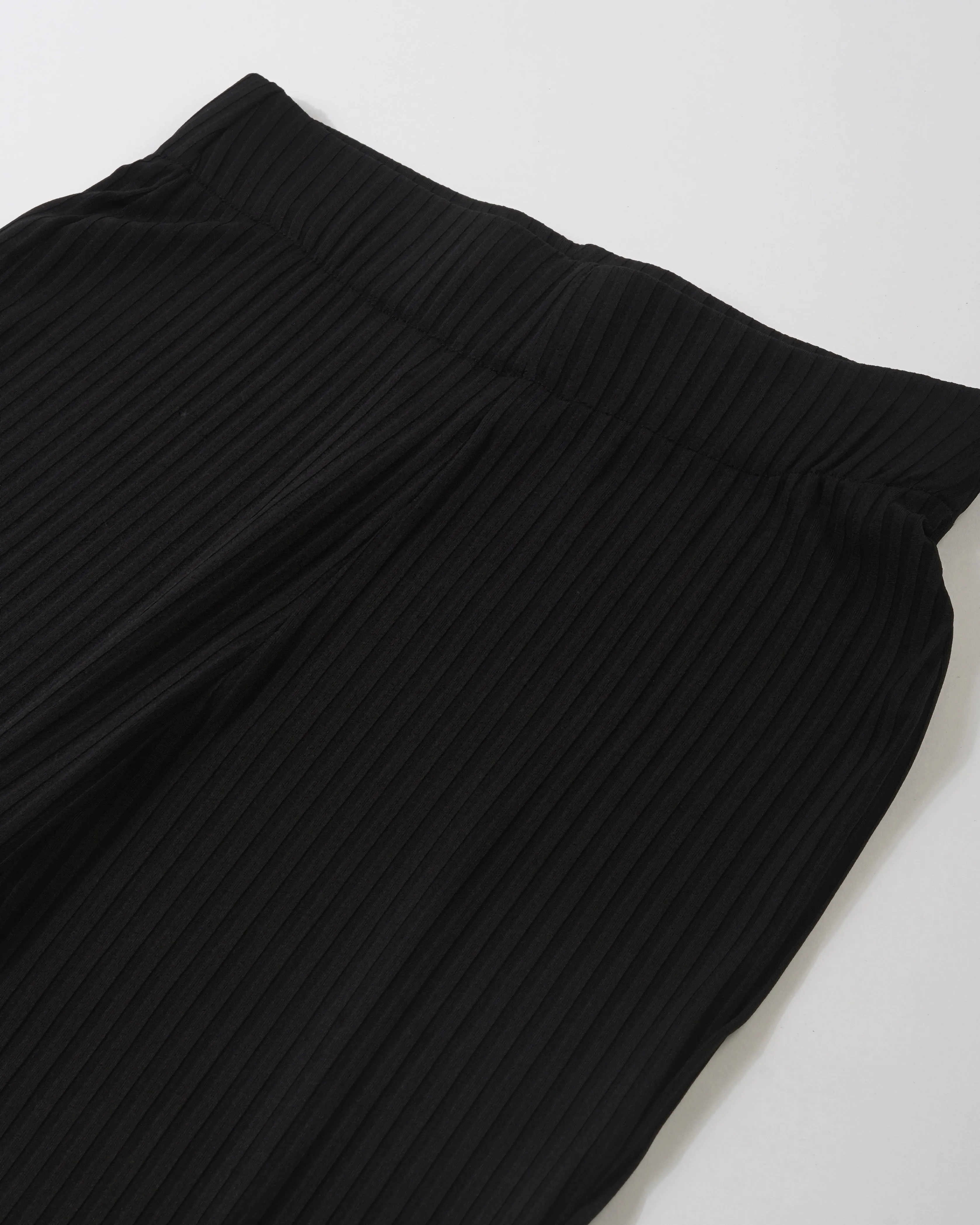 RIBBED FLARED TROUSER