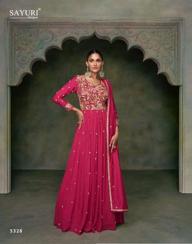 Sayuri Designer Bunaai D.no.5328 Latest Designer Anarkali Salwar Kameez