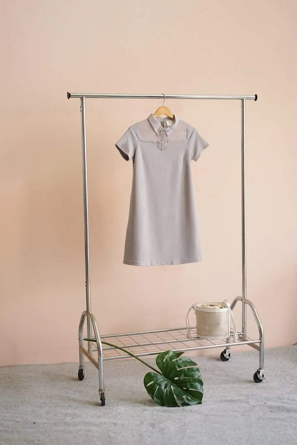 Short Sleeves Yeva Nursing Dress Grey