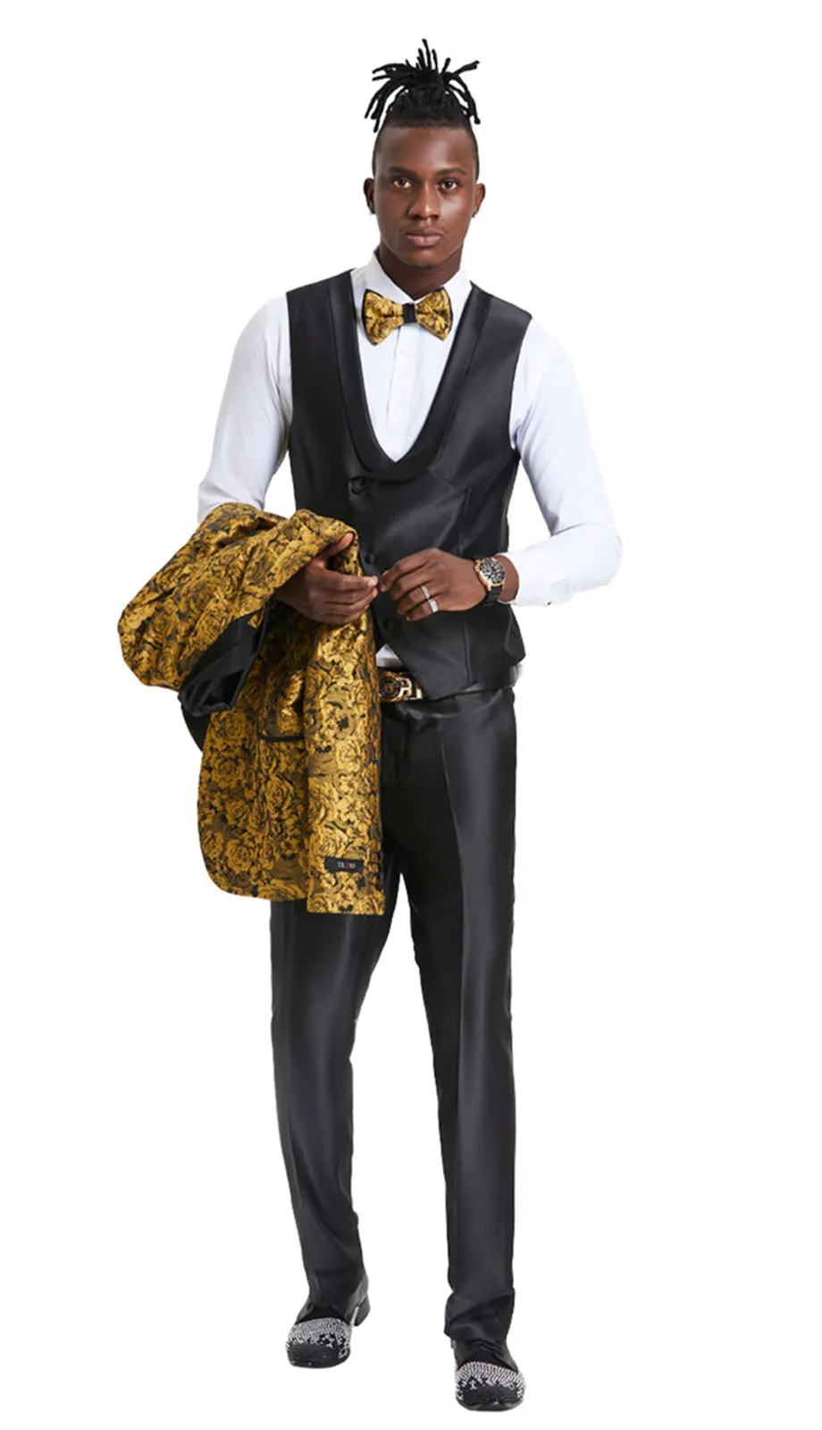 Tazzio M363SK-GLD Mens Suit