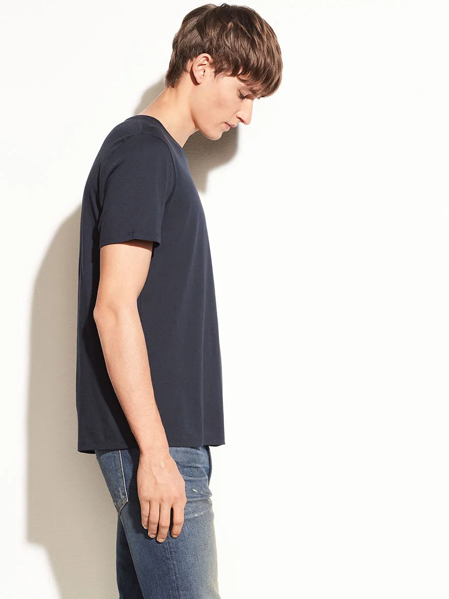 Vince Crew Neck T-Shirt in Coastal Blue