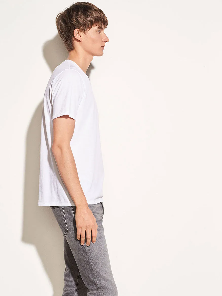Vince Crew Neck T-Shirt in Optic White