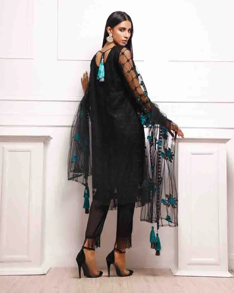 Viscose Net (Nel-20632) Unstitched 2 Pcs  (Shirt with Inner,Dupatta)
