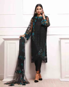 Viscose Net (Nel-20632) Unstitched 2 Pcs  (Shirt with Inner,Dupatta)