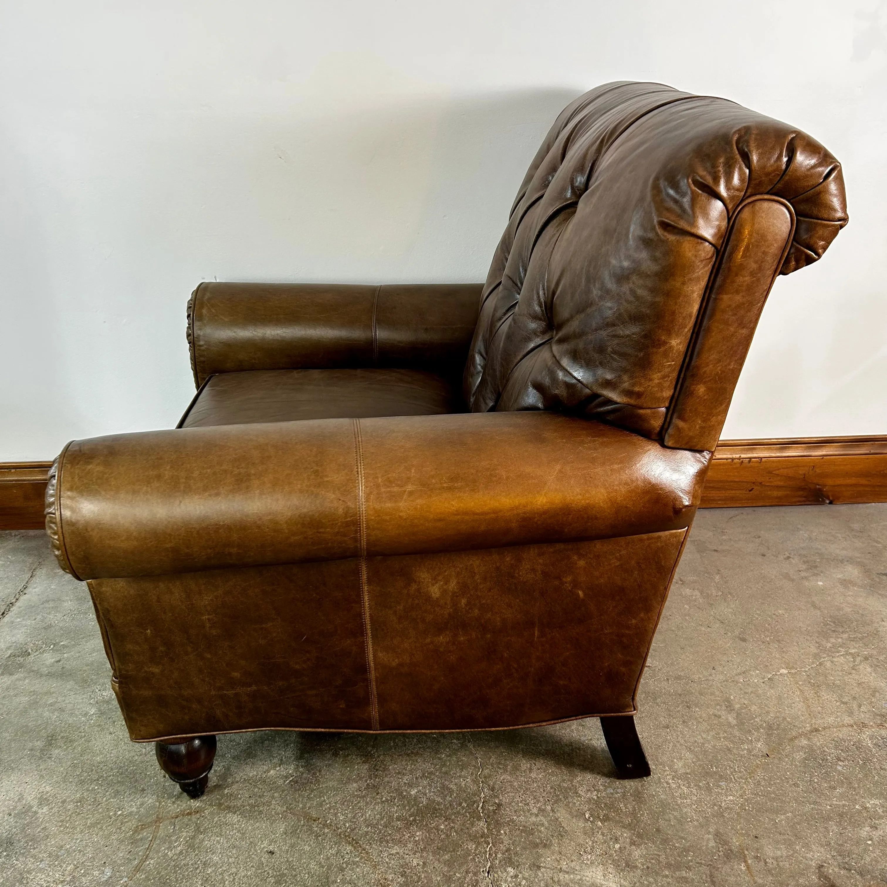 Westwood Industries Custom Furniture Leather Tufted Armchair