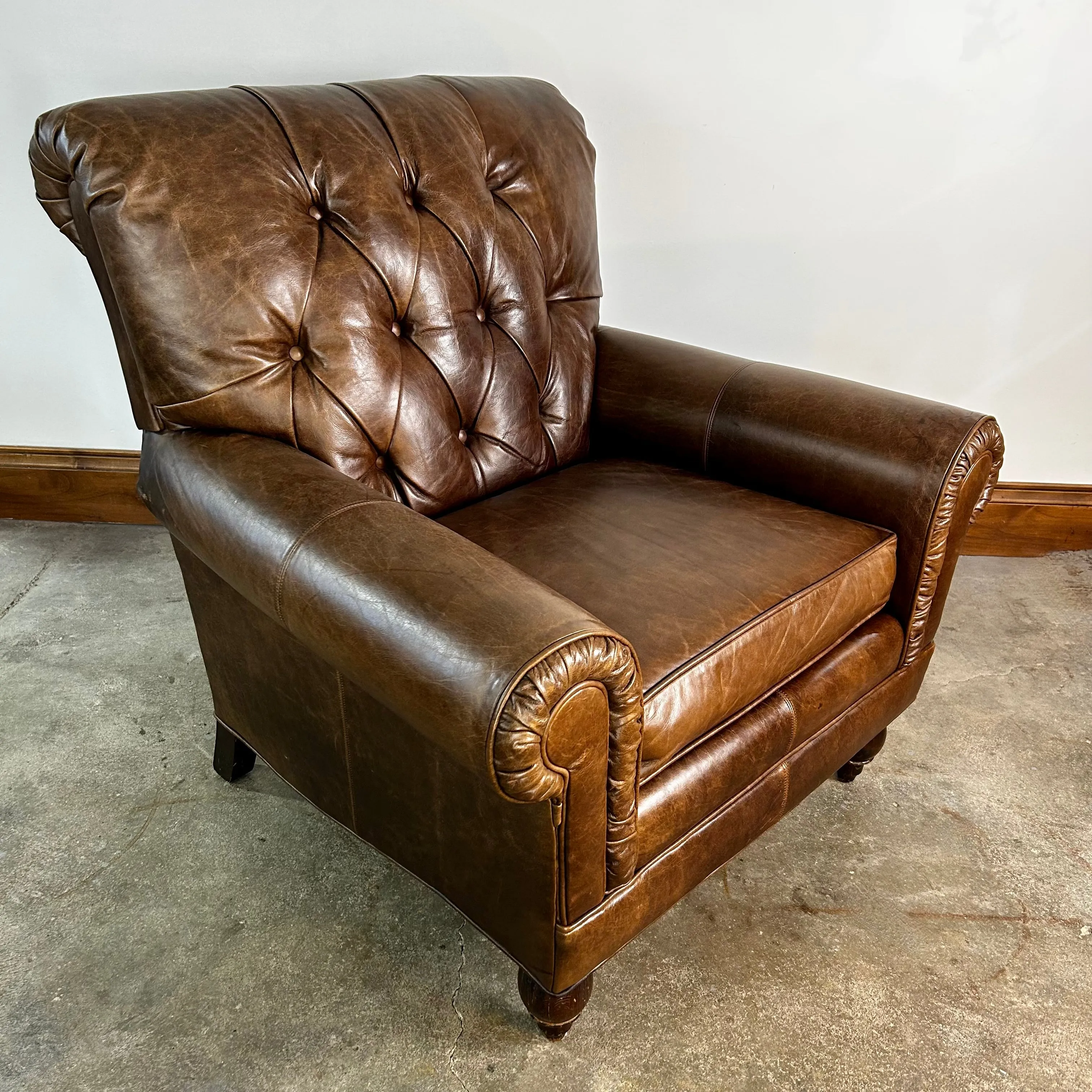 Westwood Industries Custom Furniture Leather Tufted Armchair