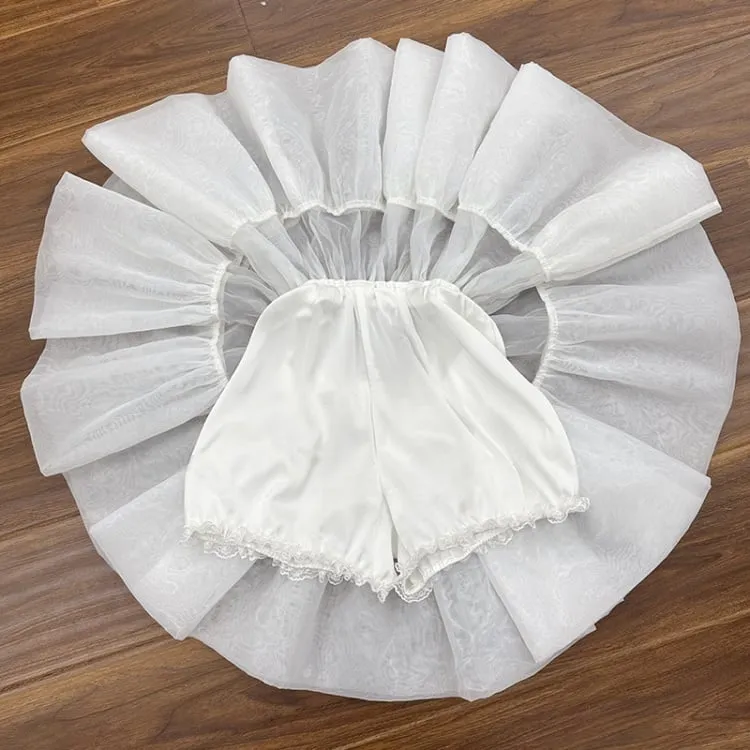 White / Black Shorts Lining Petticoat
