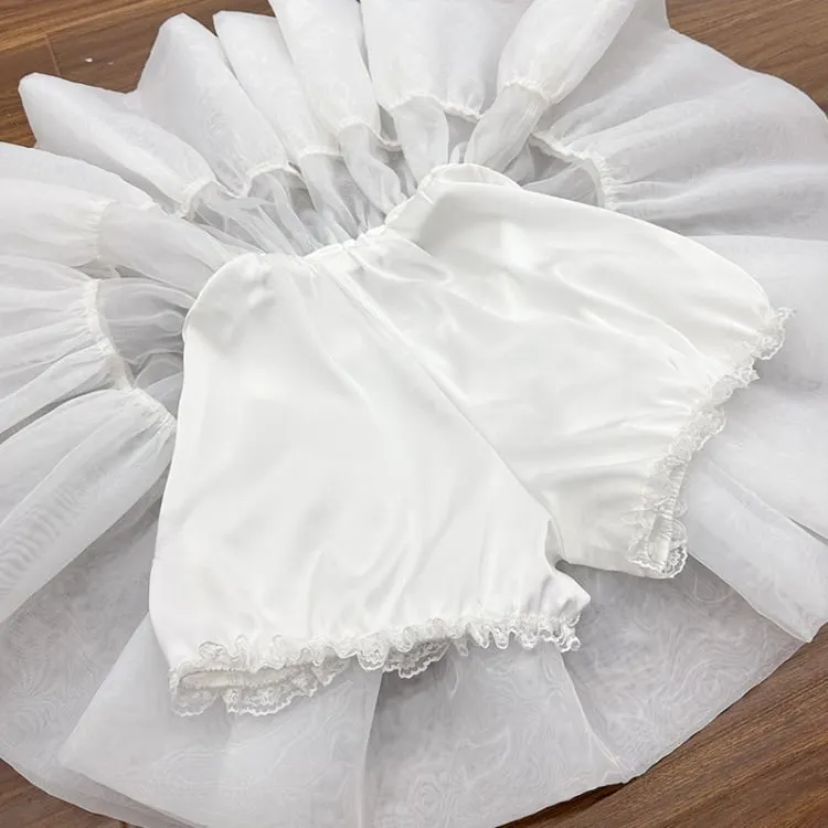 White / Black Shorts Lining Petticoat