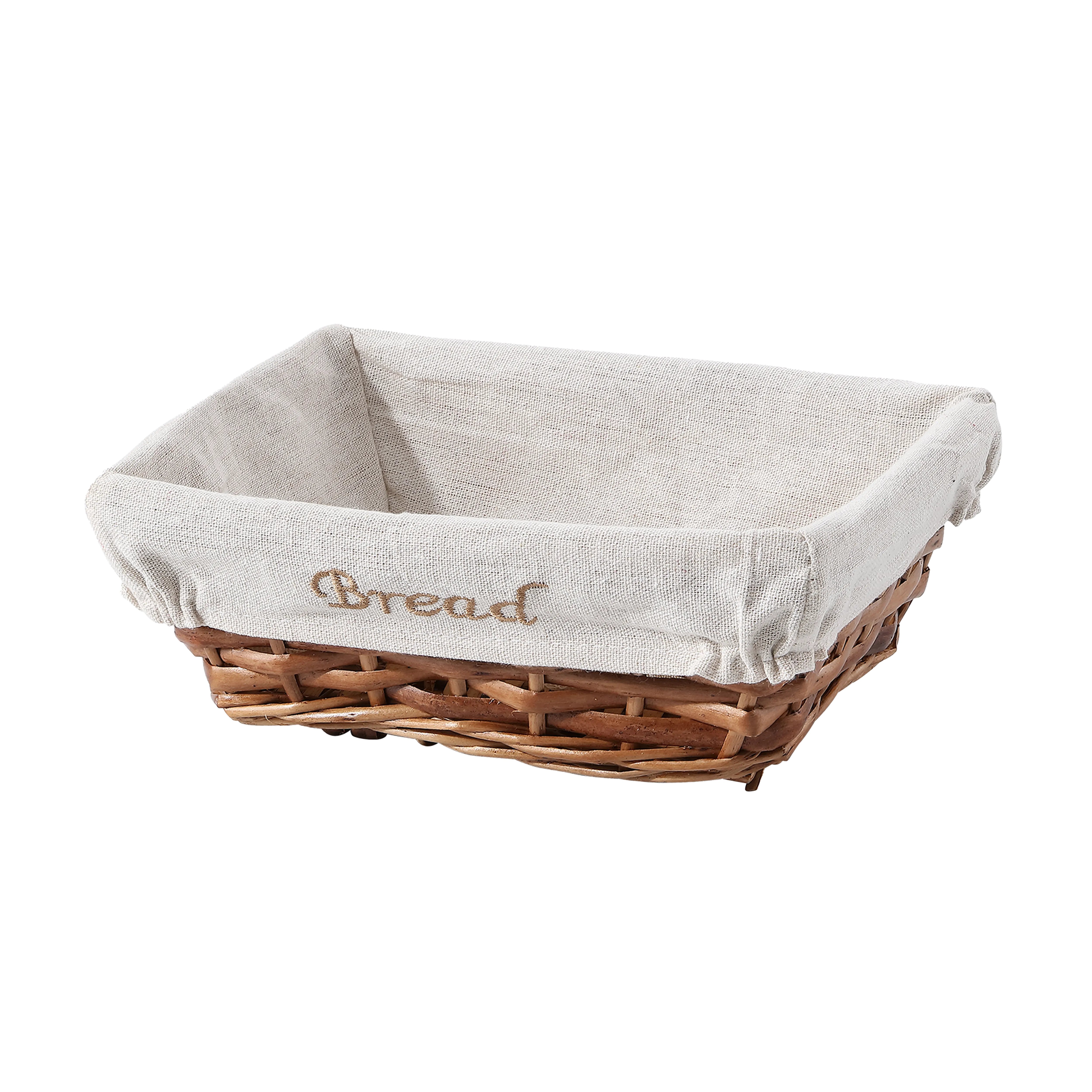 Wicker Bread Basket with Lining