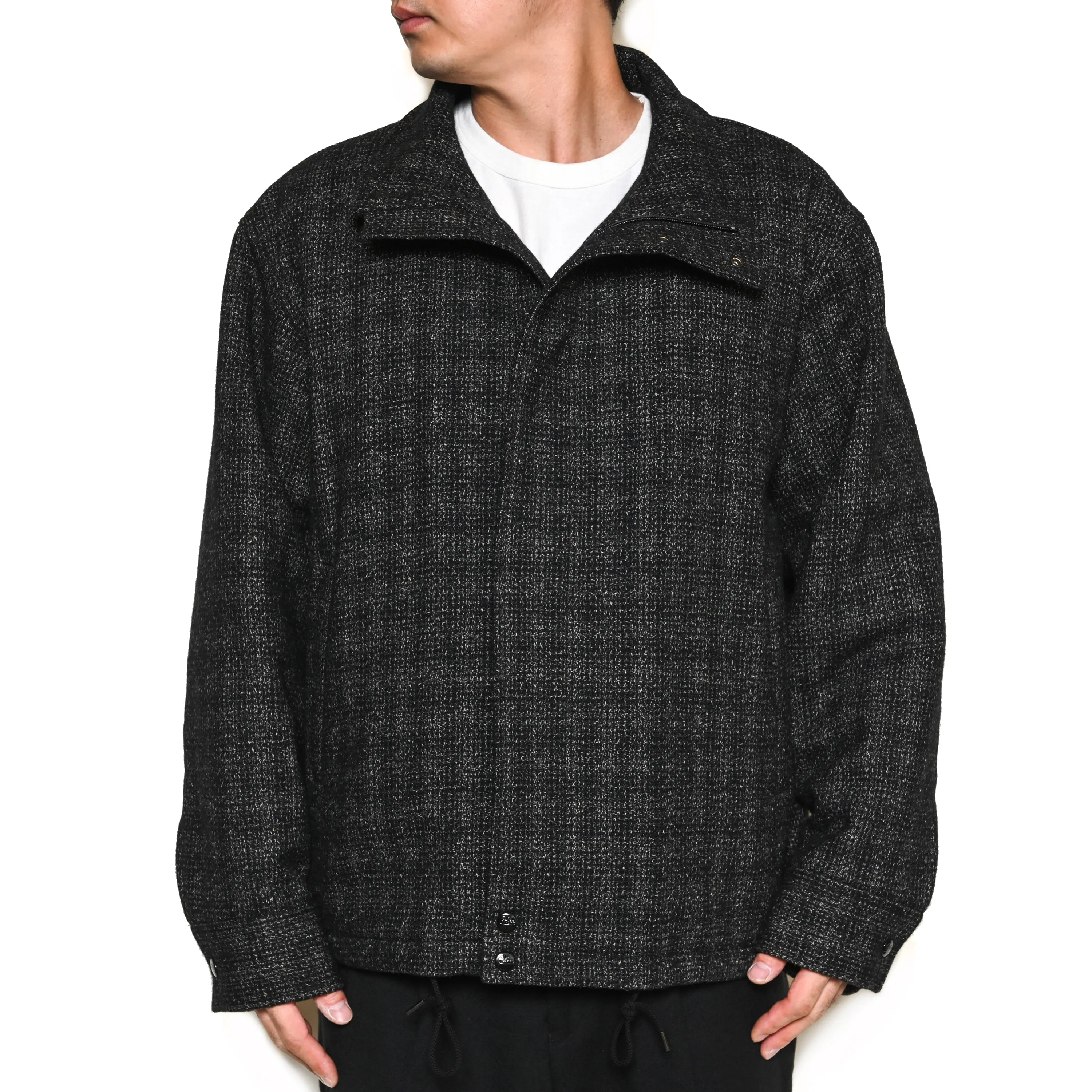 WOOL TWEED STAND JACKET ＜BRITISH WOOL＞