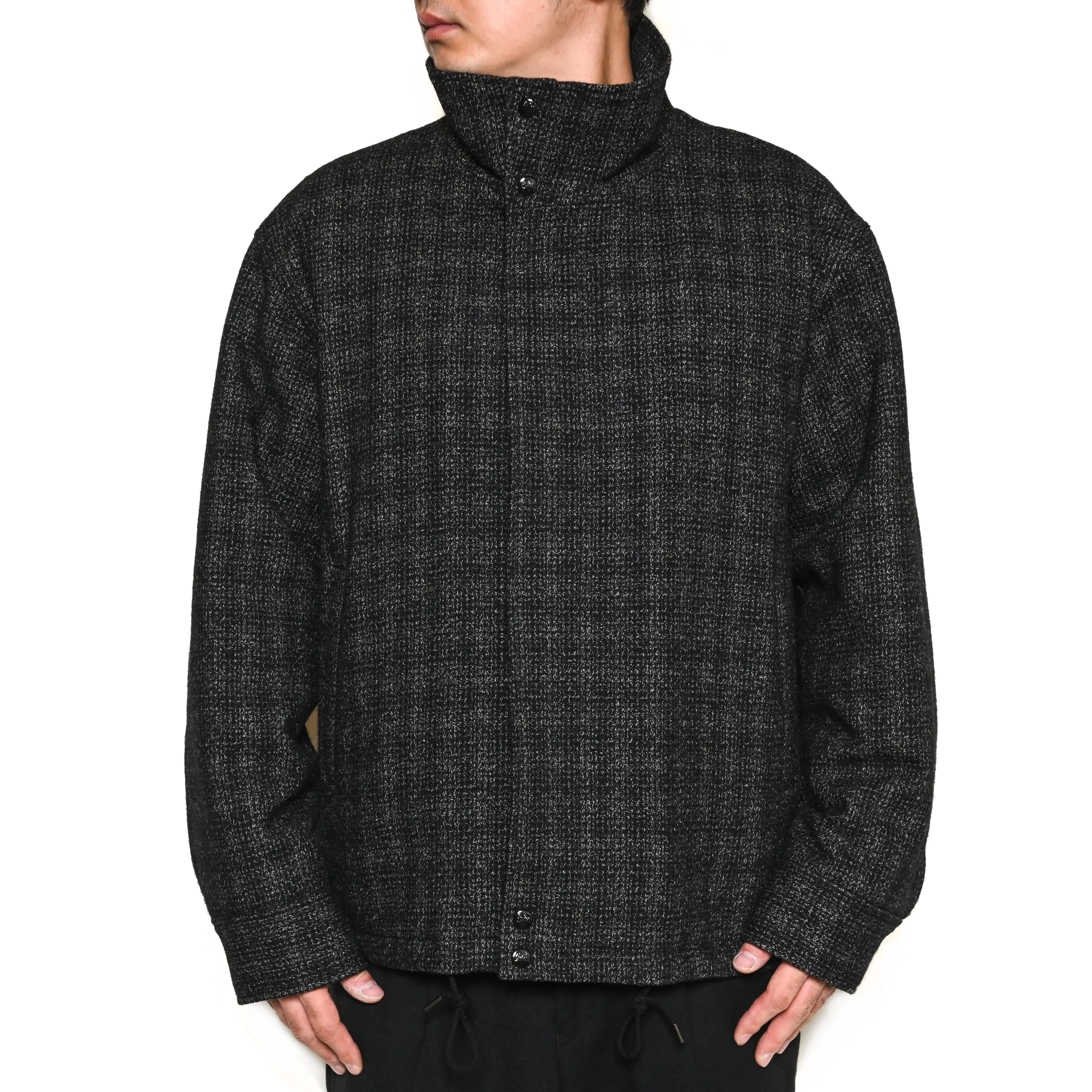 WOOL TWEED STAND JACKET ＜BRITISH WOOL＞